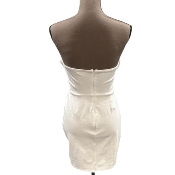 Lulus “Adorable Sultriness” White Strapless Bow Bodycon Midi Dress – Medium - Picture 7 of 11